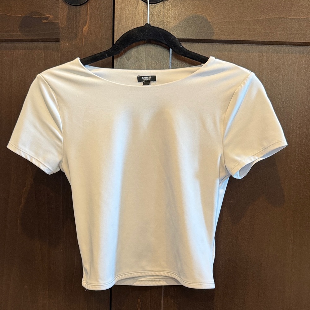 Express White Crop Top